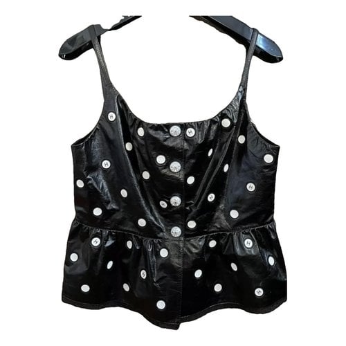 Pre-owned Chanel Leather Camisole In Black