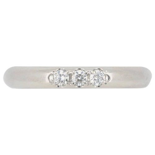 Pre-owned Mikimoto Platinum Ring In Silver