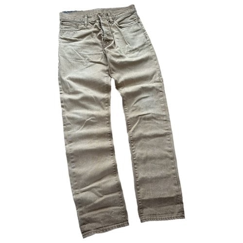 Pre-owned Carhartt Straight Jeans In Beige