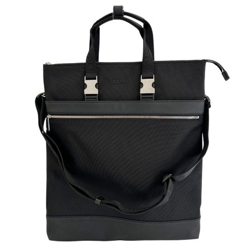 Pre-owned Hugo Boss Cloth Travel Bag In Black
