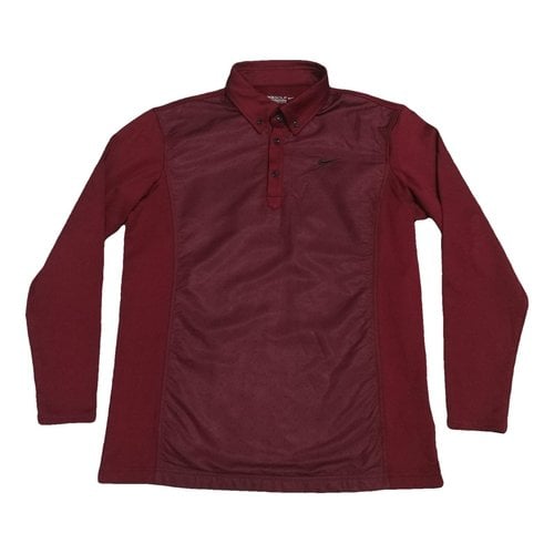 Pre-owned Nike Polo Shirt In Burgundy