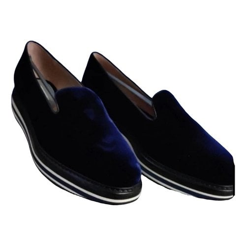 Pre-owned Max Mara Flats In Blue