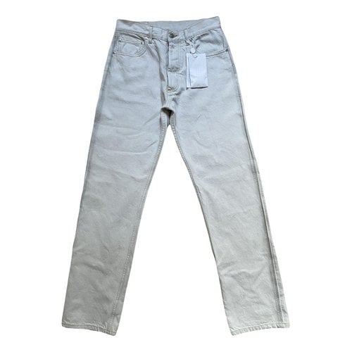 Pre-owned Maison Margiela Slim Jeans In White