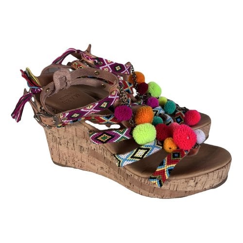 Pre-owned Mabu By Maria Bk Leather Sandals In Multicolour