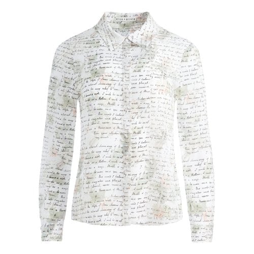 Pre-owned Alice And Olivia Silk Blouse In White