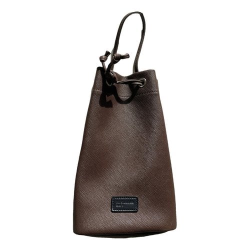 Pre-owned Jil Sander Leather Clutch Bag In Brown