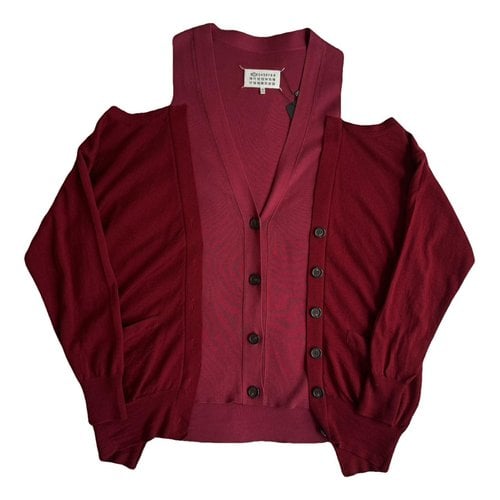 Pre-owned Maison Margiela Wool Cardigan In Red