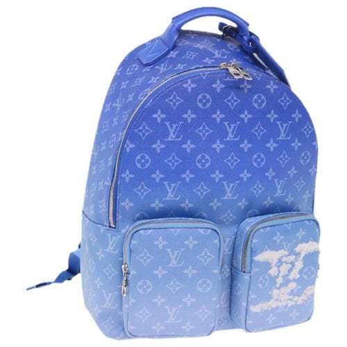 Pre-owned Louis Vuitton Cloth Backpack In Blue