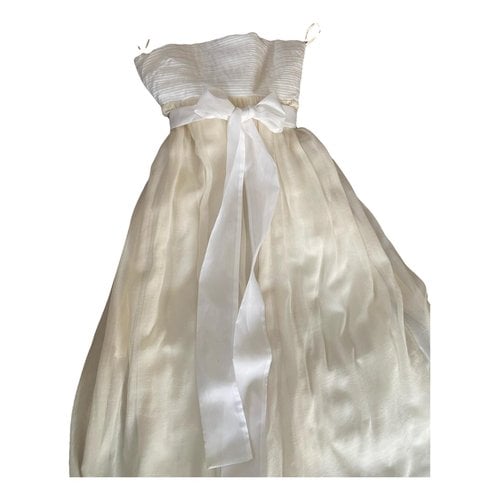 Pre-owned La Perla Silk Mid-length Dress In White