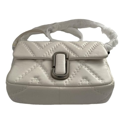 Pre-owned Marc Jacobs Snapshot Leather Crossbody Bag In White