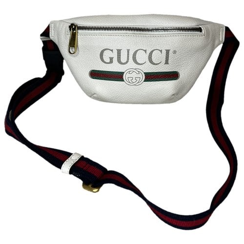 Pre-owned Gucci Leather Bag In White