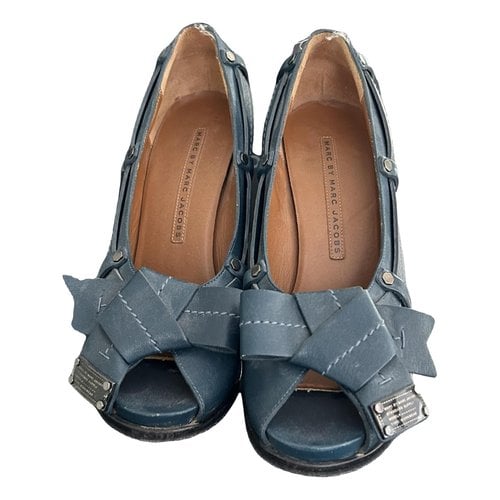 Pre-owned Marc By Marc Jacobs Leather Heels In Blue