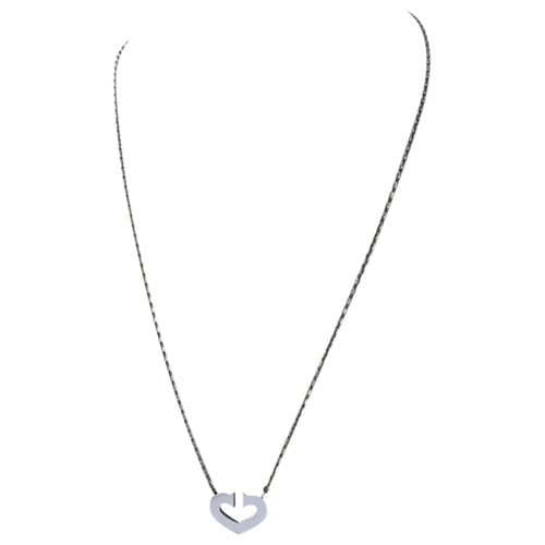 Pre-owned Cartier C White Gold Necklace In Metallic