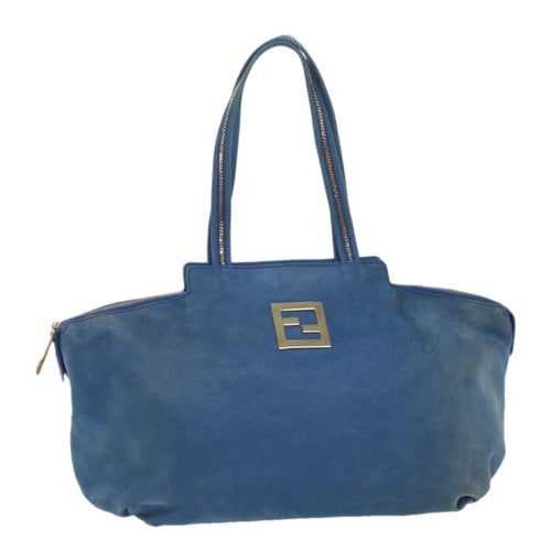 Pre-owned Fendi Leather Tote In Blue
