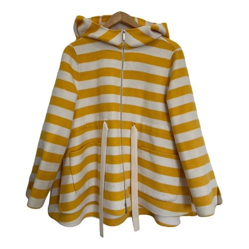 Pre-owned Carolina Herrera Wool Coat In Yellow