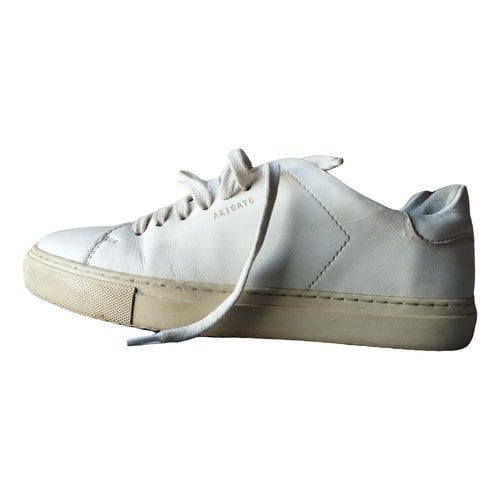 Pre-owned Axel Arigato Leather Trainers In White