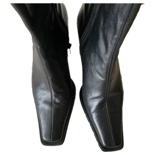 Pre-owned Linea Pelle Leather Heels In Black