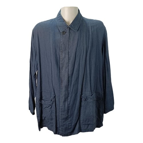 Pre-owned Burberry Linen Jacket In Blue