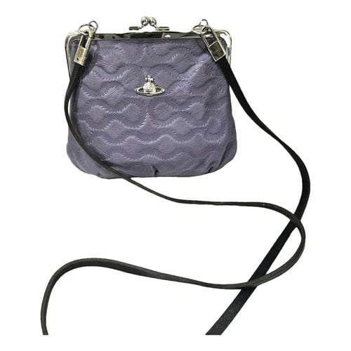 Pre-owned Vivienne Westwood Leather Clutch Bag In Purple