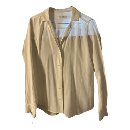 Pre-owned Equipment Silk Blouse In White