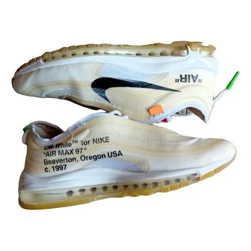Pre-owned Nike X Off-white Air Max 97 Cloth Low Trainers In Beige