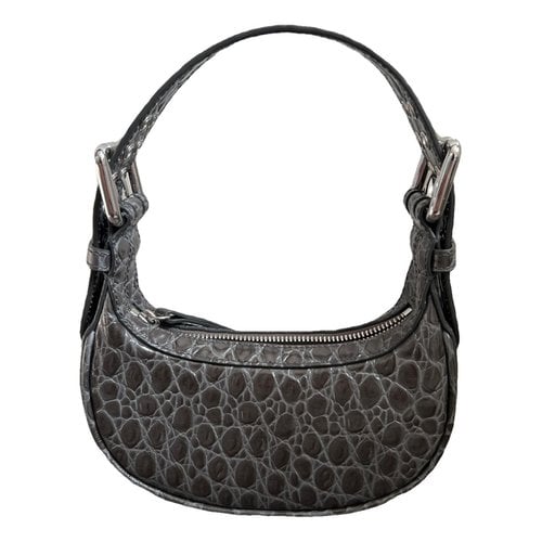 Pre-owned By Far Leather Handbag In Grey
