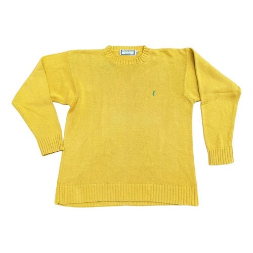 Pre-owned Saint Laurent Pull In Yellow