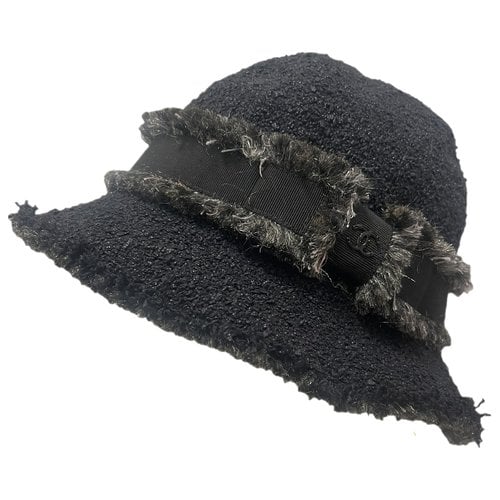 Pre-owned Chanel Wool Hat In Black