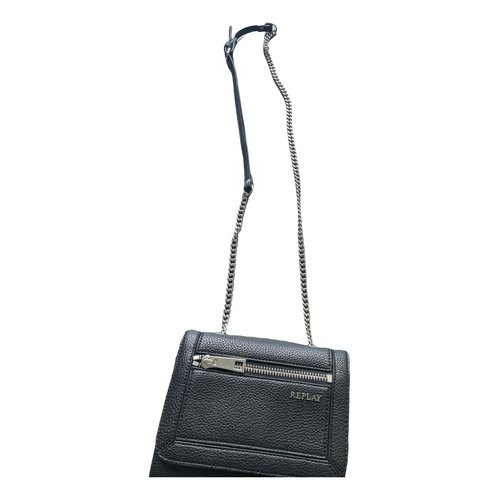 Pre-owned Replay Leather Clutch Bag In Black