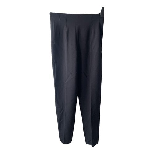 Pre-owned Piazza Sempione Linen Straight Pants In Blue