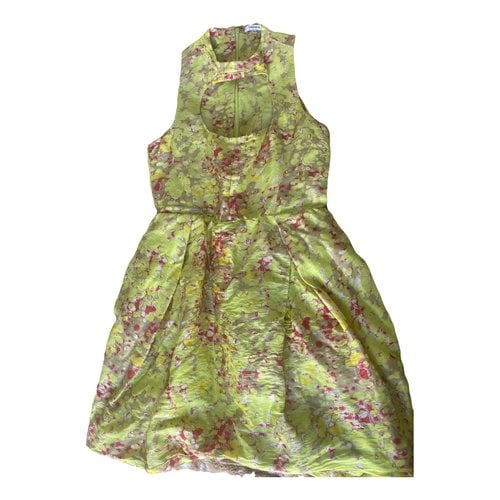 Pre-owned Carven Linen Mini Dress In Multicolour