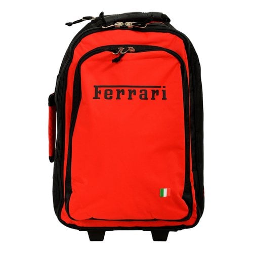 Pre-owned Ferrari Cloth Weekend Bag In Red