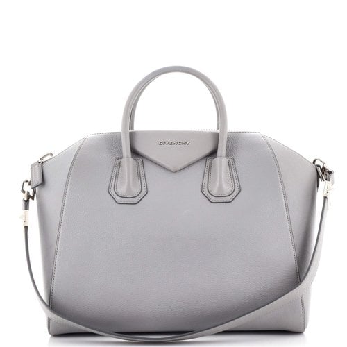 Pre-owned Givenchy Leather Satchel In Grey