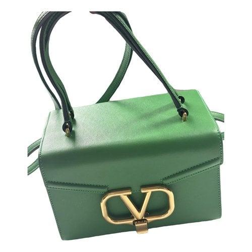 Pre-owned Valentino Garavani Loco East West Faux Fur Handbag In Green