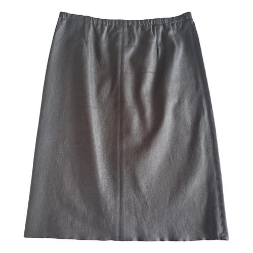 Pre-owned Max & Moi Leather Mid-length Skirt In Black