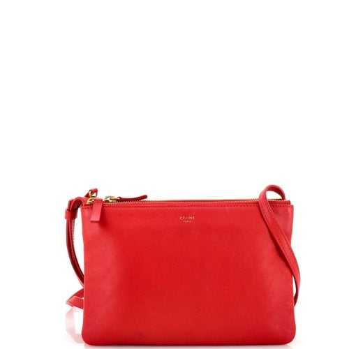 Pre-owned Celine Leather Crossbody Bag In Red