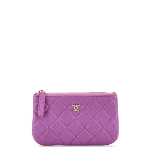 Pre-owned Chanel Leather Clutch Bag In Purple