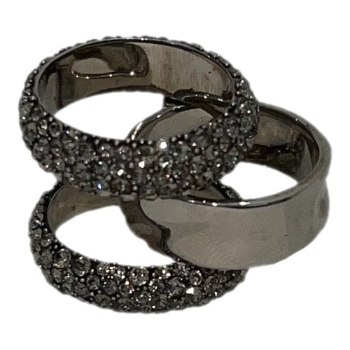 Pre-owned Alexander Mcqueen Ring In Silver