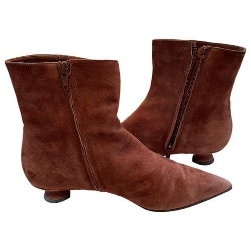 Pre-owned L'autre Chose Boots In Burgundy