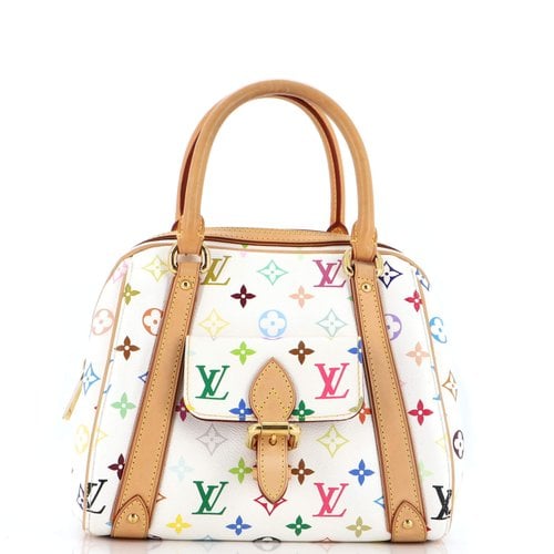 Pre-owned Louis Vuitton Cloth Satchel In White