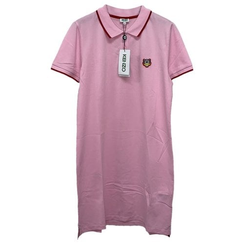 Pre-owned Kenzo Tiger Mid-length Dress In Pink