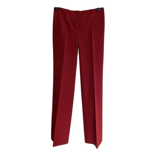 Pre-owned Wolford Straight Pants In Red