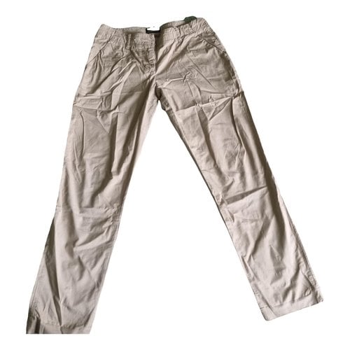 Pre-owned Emporio Armani Straight Pants In Beige