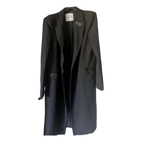 Pre-owned Ba&sh Spring Summer 2021 Trench Coat In Black