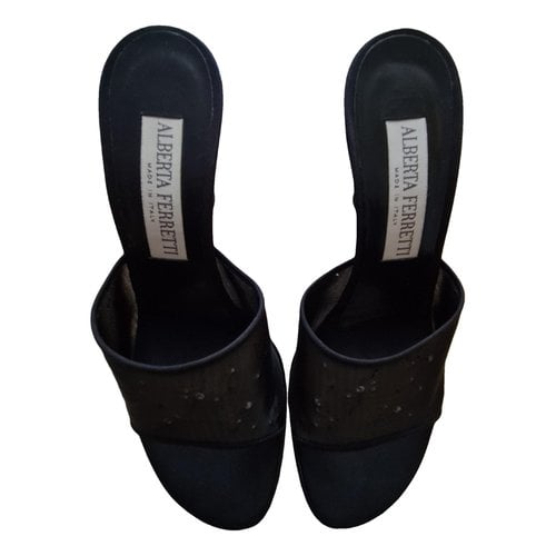 Pre-owned Alberta Ferretti Leather Sandal In Black