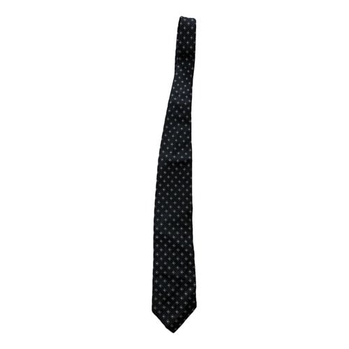 Pre-owned Etro Silk Tie In Black