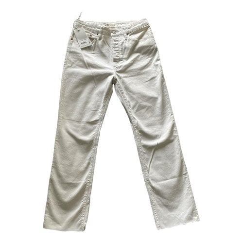 Pre-owned Reiko Straight Jeans In White