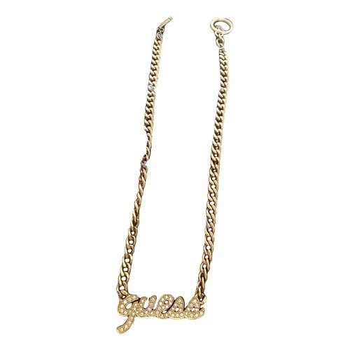Pre-owned Guess Necklace In Gold