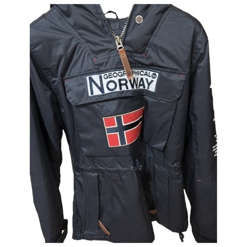 Pre-owned Geographical Norway Coat In Blue