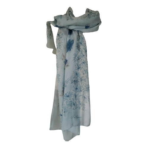 Pre-owned Les Copains Silk Scarf In Turquoise